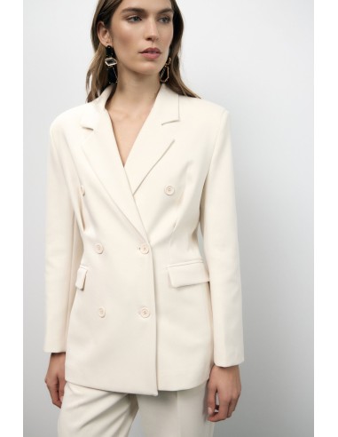 Blazer de abotoamento duplo com bolsos de vivo Dixie