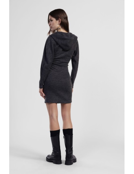 Vestido curto com amplo decote cruzado Dixie