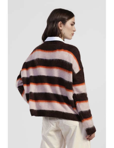 Maglione Girocollo A Righe Ampie Soffici Dixie - Vestiti Firmati Li...