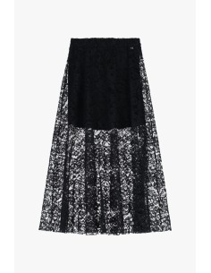 Saia Longa em Renda com Efeito Transparente Dixie 2