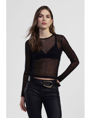 T-Shirt de Manga Comprida com Efeito Transparente Dixie