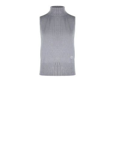 Camisola De Gola Alta Sem Mangas Com O Logótipo RR Bordado Rinascimento - Vestiti Firmati Life Smiles