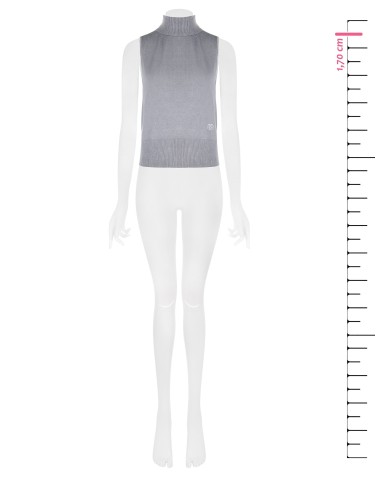 Camisola De Gola Alta Sem Mangas Com O Logótipo RR Bordado Rinascimento - Vestiti Firmati Life Smiles