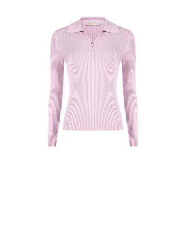 Camisola Polo Justa Em Malha Canelada Rinascimento - Vestiti Firmati Life Smiles