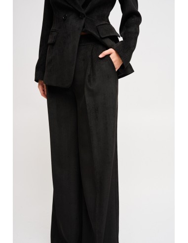 Conjunto blazer de abotoamento duplo e calças palazzo Maryley