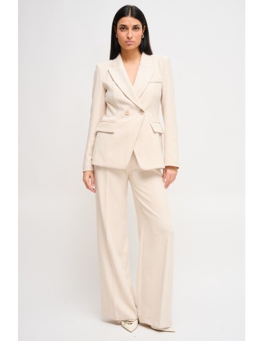 Conjunto Blazer de Abotoamento Duplo e Calças Palazzo Maryley