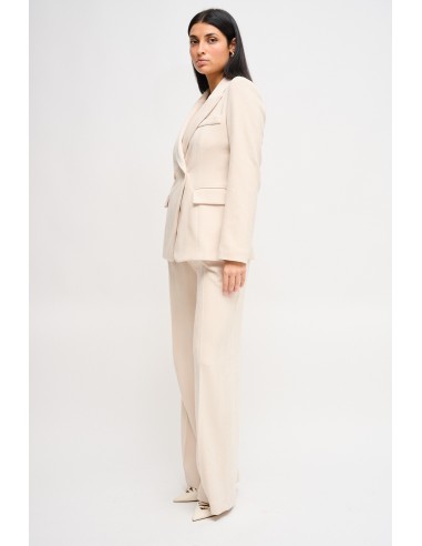 Conjunto Blazer de Abotoamento Duplo e Calça Palazzo Maryley