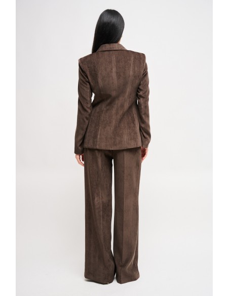 Conjunto Blazer de Abotoamento Duplo e Calças Palazzo Maryley