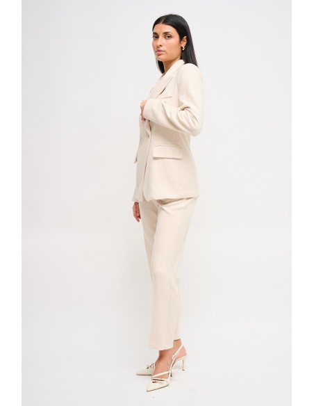 Conjunto Blazer Cruzado E Calças Cigarette Maryley