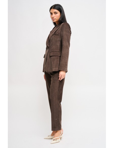 Conjunto Blazer de Duplo Abotoamento e Calças Cigarrete Maryley