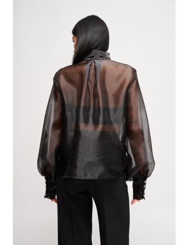 Blusa em cetim semitransparente Maryley