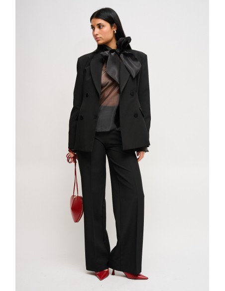 Blusa em raso semitransparente Maryley
