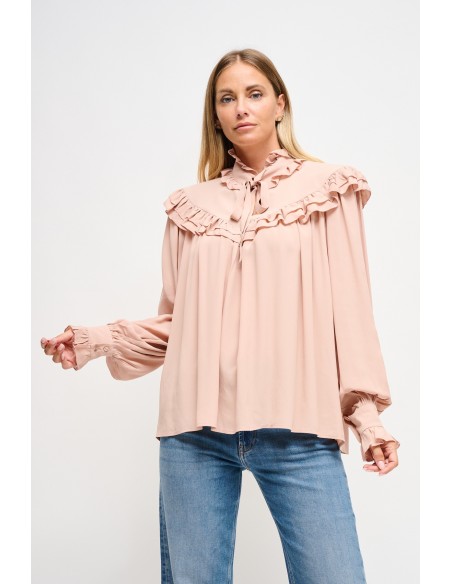 Blusa em viscose com laço Maryley