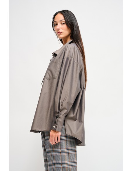 Camisa oversize em algodão com laço Maryley