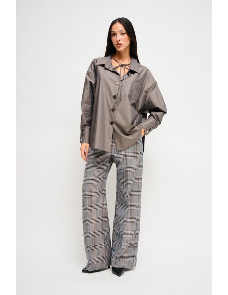 Camisa Oversize Em Algodão Com Cordão Maryley