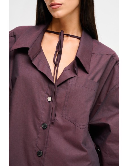 Camisa Oversize de Algodão com Cordão Maryley