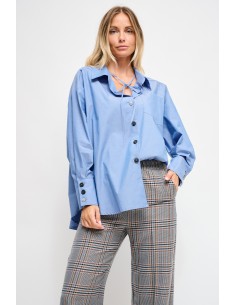 Camisa Oversize em Algodão com Cordão Maryley