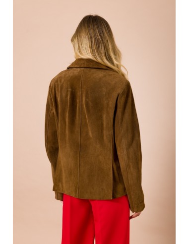 Casaco em camurça com bolsos aplicados Maryley