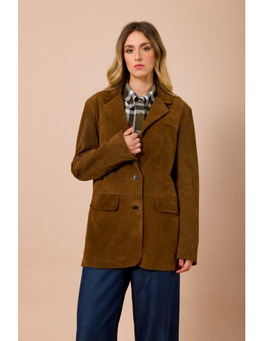 Casaco em crosta com corte a vivo e bolsos de aba Maryley