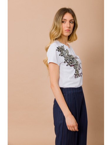 T-shirt You Can Do Big Things com aplicação de joias Maryley