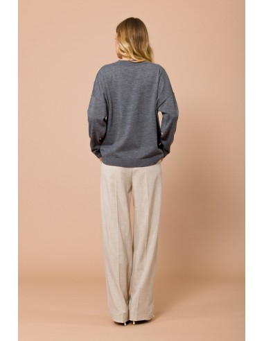 Camisola de manga comprida com padrão argyle Maryley