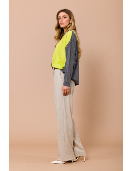 Camisola de manga comprida com padrão argyle Maryley