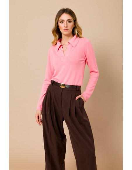 Polo em malha de manga longa Maryley