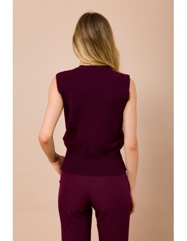 Colete em malha com gola redonda Maryley