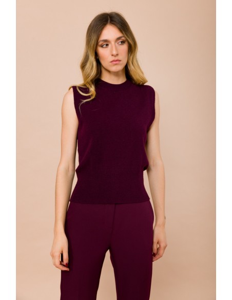 Colete Em Malha Gola Redonda Maryley