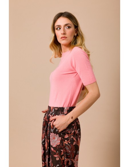 Camisola gola redonda manga curta Maryley