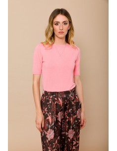 Camisola de gola redonda de manga curta Maryley