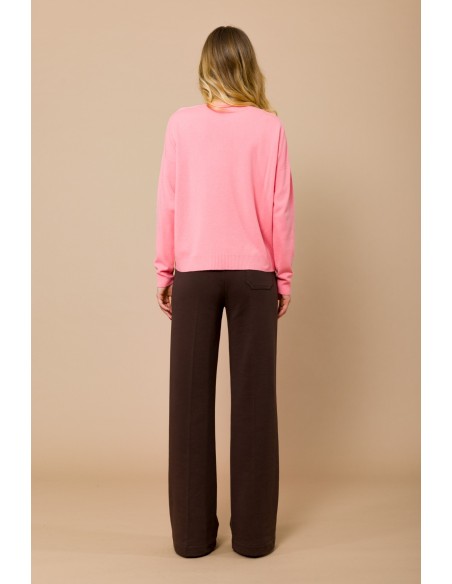 Camisola Decote em V com Recortes nos Ombros Maryley