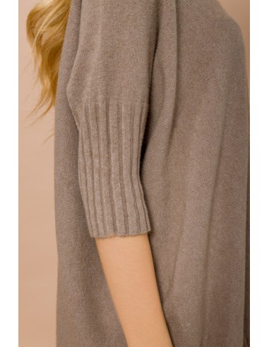 Camisola oversize com decote barco e manga 3/4 Maryley