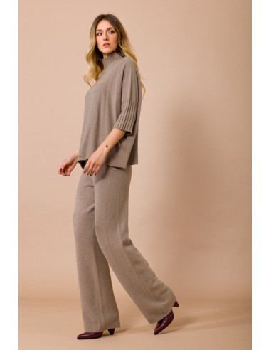 Camisola oversize com gola alta e manga 3/4 Maryley