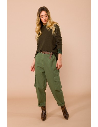 Camisola oversize de gola redonda com fenda no centro das costas Maryley