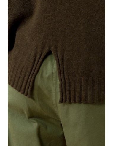 Malha de gola redonda oversize com abertura no centro das costas Maryley