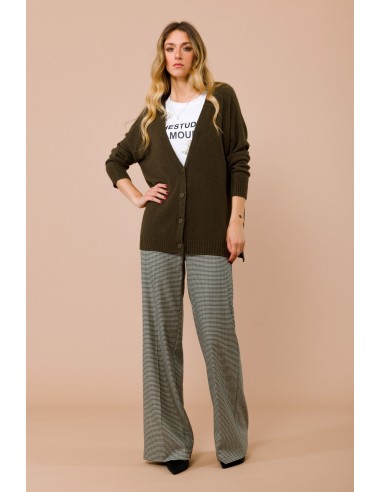 Cardigan Oversize com decote em V e fendas laterais Maryley