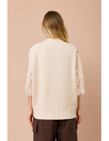 Gilet em malha oversize com decote em V Maryley