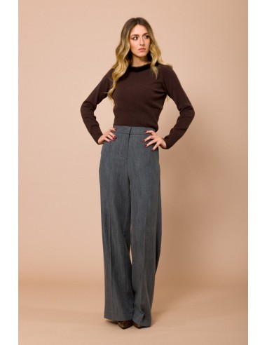 Camisola de manga comprida, gola redonda com acabamento em pele sintética Maryley