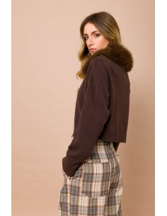 Cardigã com gola em pêlo sintético removível Maryley 2