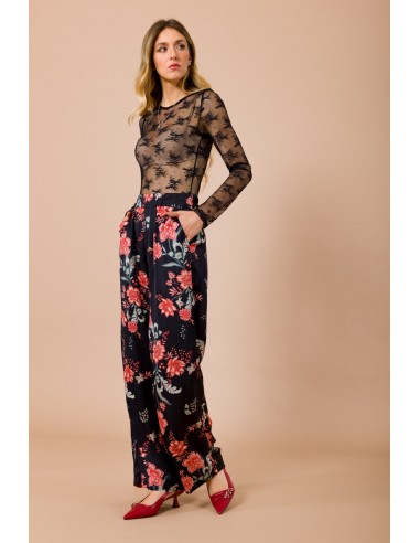 Body Em Renda Gola Redonda Slim Fit Manga Longa Maryley