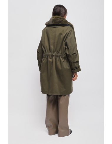 Parka Oversize com Gola em Pêlo Sintético Removível Maryley