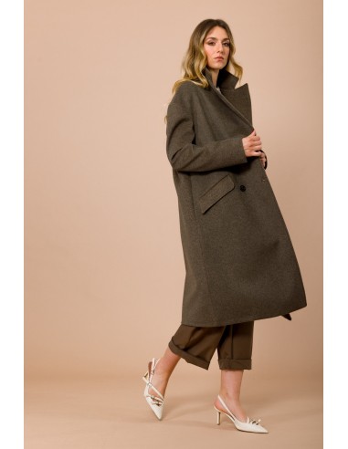 Casaco Oversize De Abotoamento Duplo Forrado Maryley