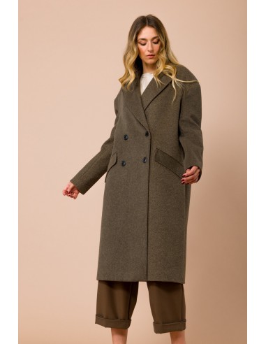 Casaco Oversize de Abotoamento Duplo Forrado Maryley