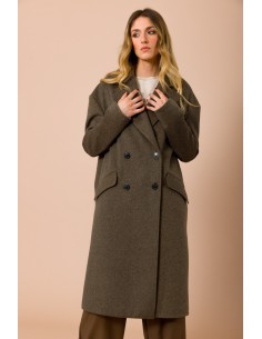 Casaco Oversize de Abotoamento Duplo Forrado Maryley