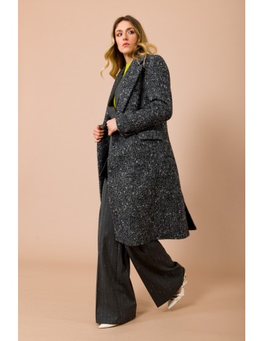 Casaco de Duplo Peito Resca com Fenda Central nas Costas Maryley