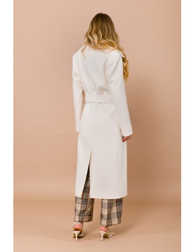 Casaco de Abotoamento Simples Forrado com Bolsos e Cinto Maryley