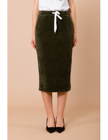 Longuete Com Bandas Caneladas E Cós Com Cordão E Fenda Central Nas Costas Maryley