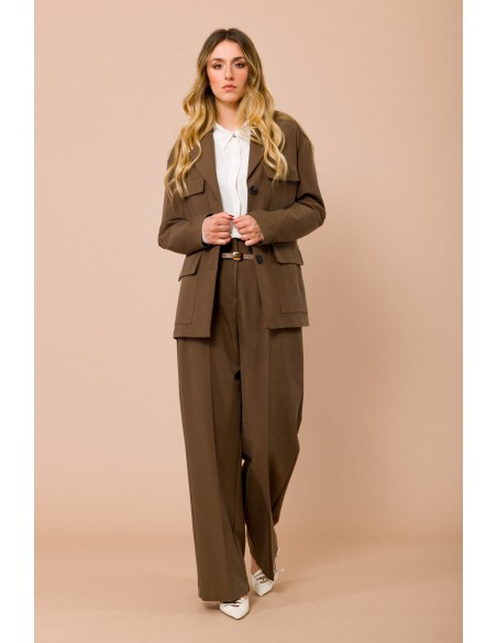 Calças Palazzo Com Cinto Na Cintura Maryley