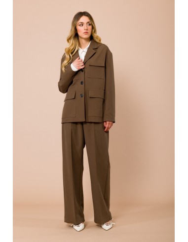 Calças palazzo com cinto na cintura Maryley